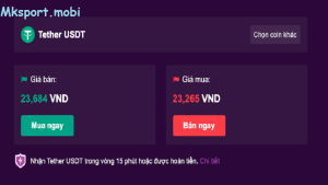 Các cách nạp tiền bằng usdt vào mksport nhanh nhất cho anh em người mới
